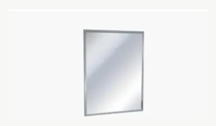 Commercial framed and frameless restroom mirrors