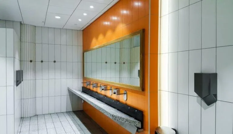 Family, Healthcare & Specialty in a completed commercial restroom
