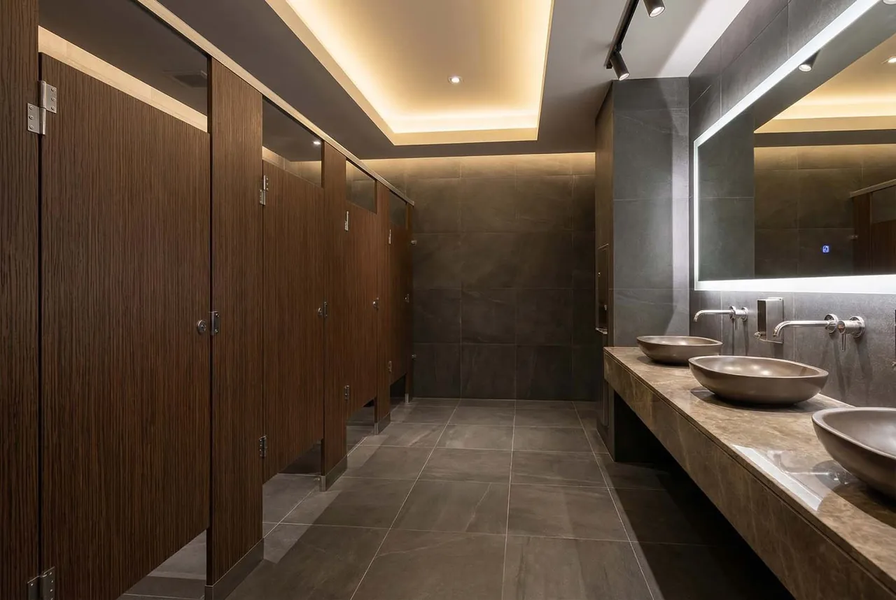 Plastic Laminate commercial bathroom stalls