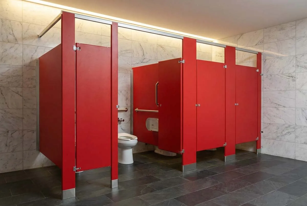 Powder Coated Steel commercial bathroom stalls