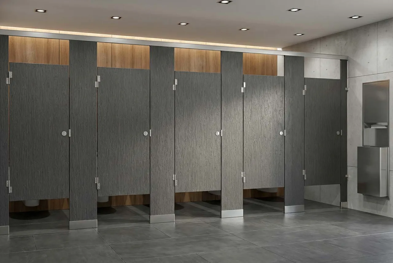 Solid Plastic (HDPE) commercial bathroom stalls