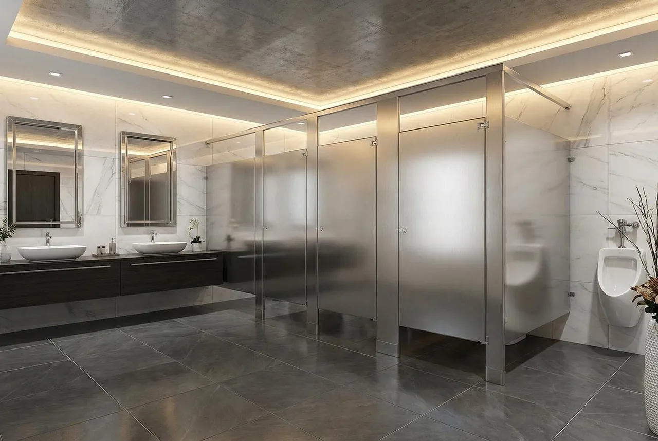 Stainless Steel commercial bathroom stalls