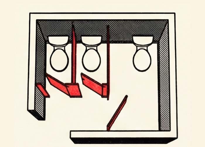 Alcove Closed, ADA Right - 3 Stalls