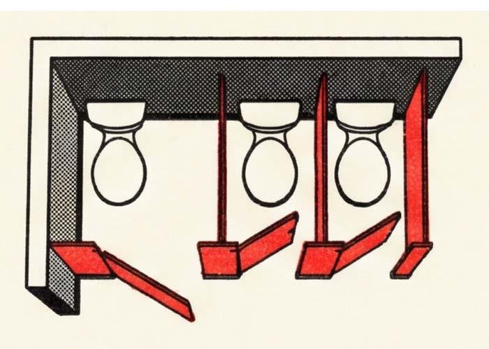 Corner, ADA, Left - 3 Stalls