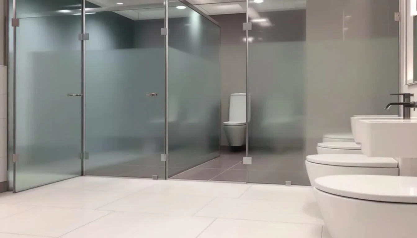 Elegance and Privacy: Glass Partitions for Toilets