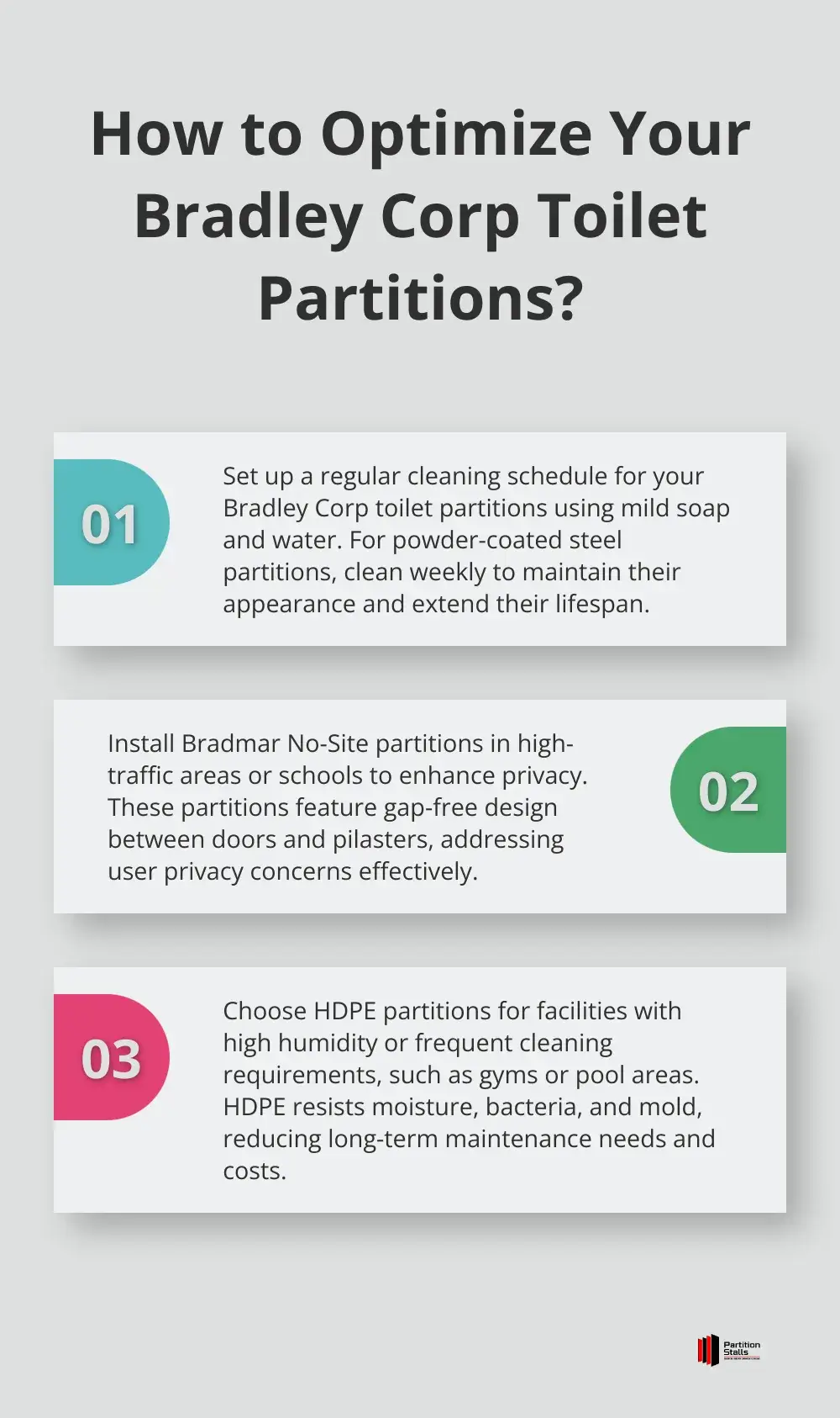 Infographic: How to Optimize Your Bradley Corp Toilet Partitions?