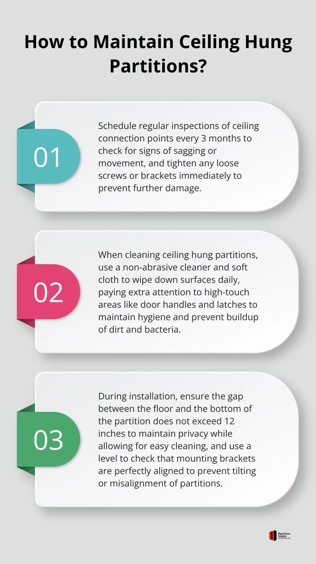 Infographic: How to Maintain Ceiling Hung Partitions?