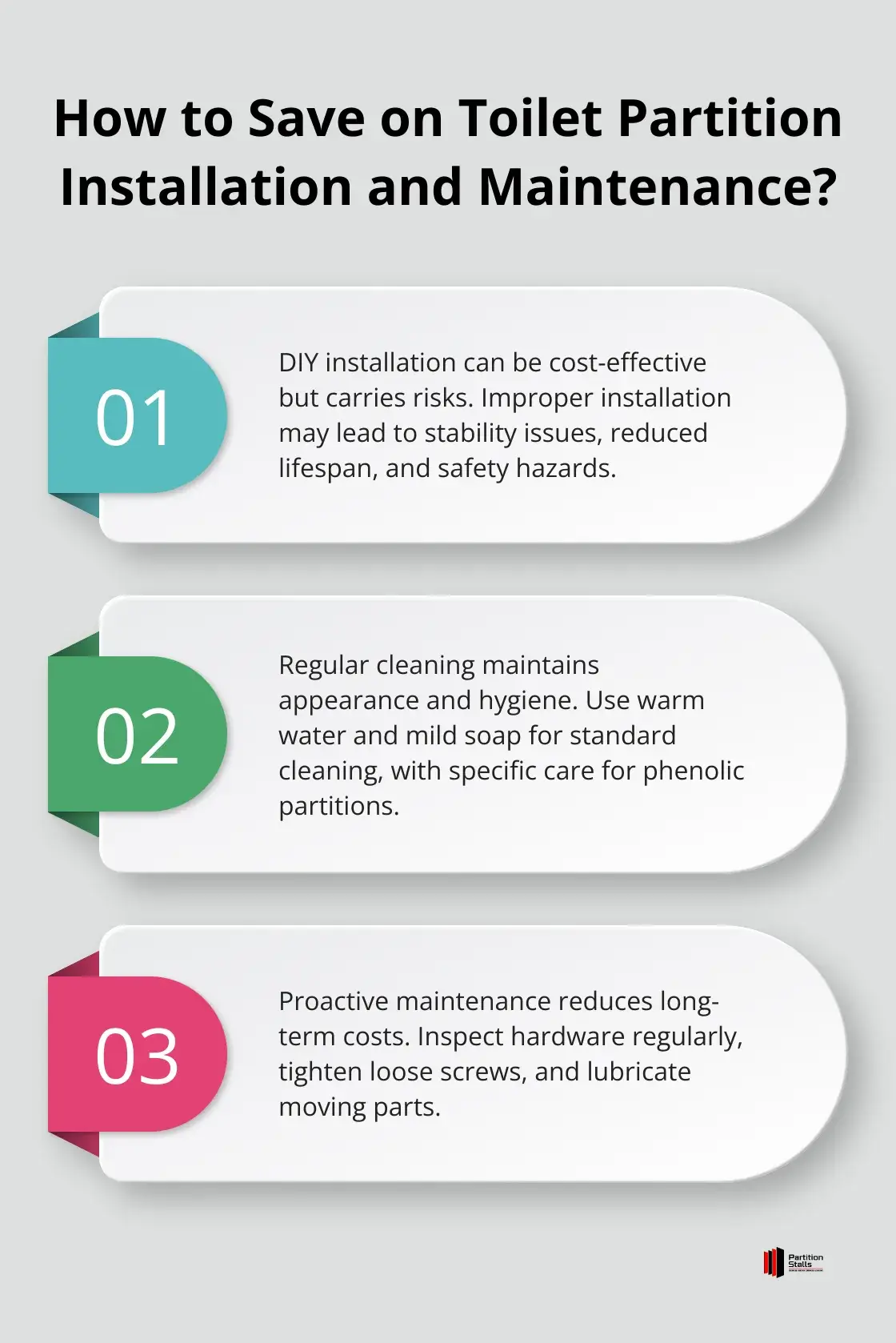 Infographic: How to Save on Toilet Partition Installation and Maintenance? - cheap toilet partitions
