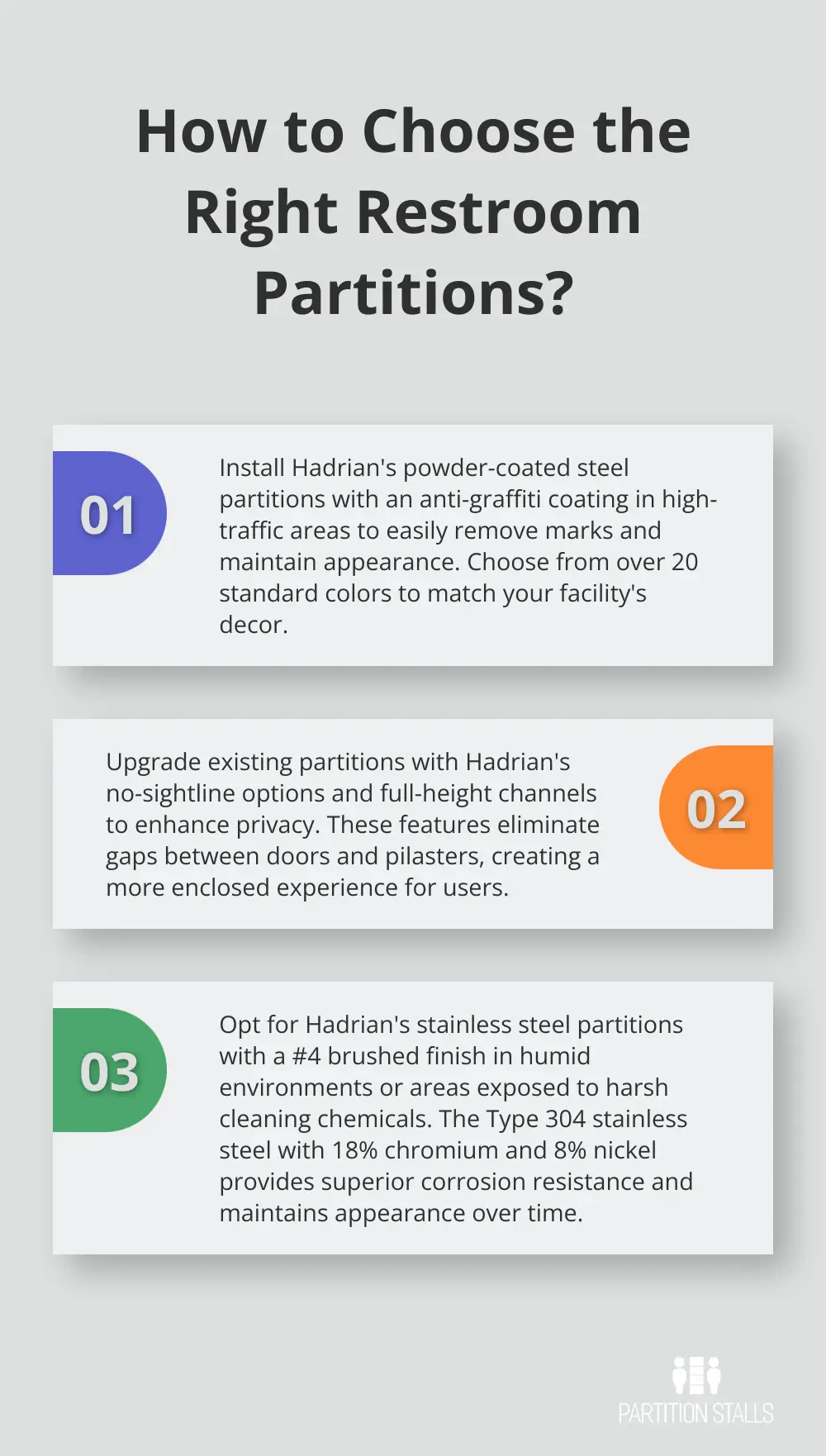 Infographic: How to Choose the Right Restroom Partitions? - hadrian toilet partitions