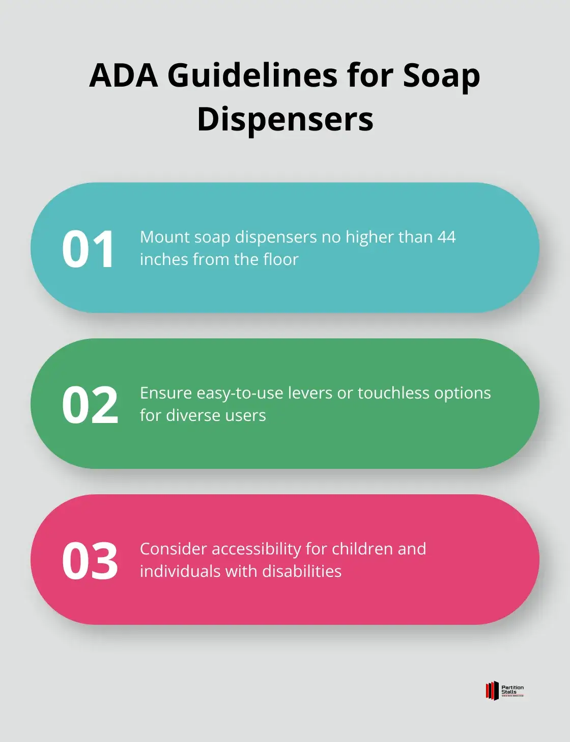 ADA guidelines for soap dispenser placement and accessibility considerations - industrial bathroom soap dispensers