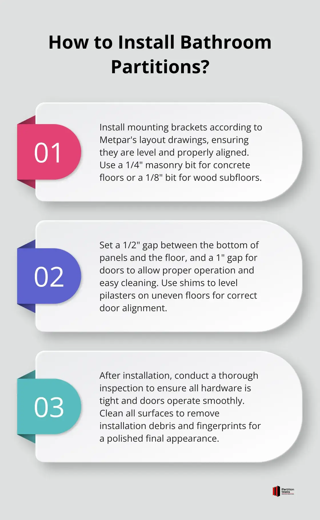 Infographic: How to Install Bathroom Partitions?