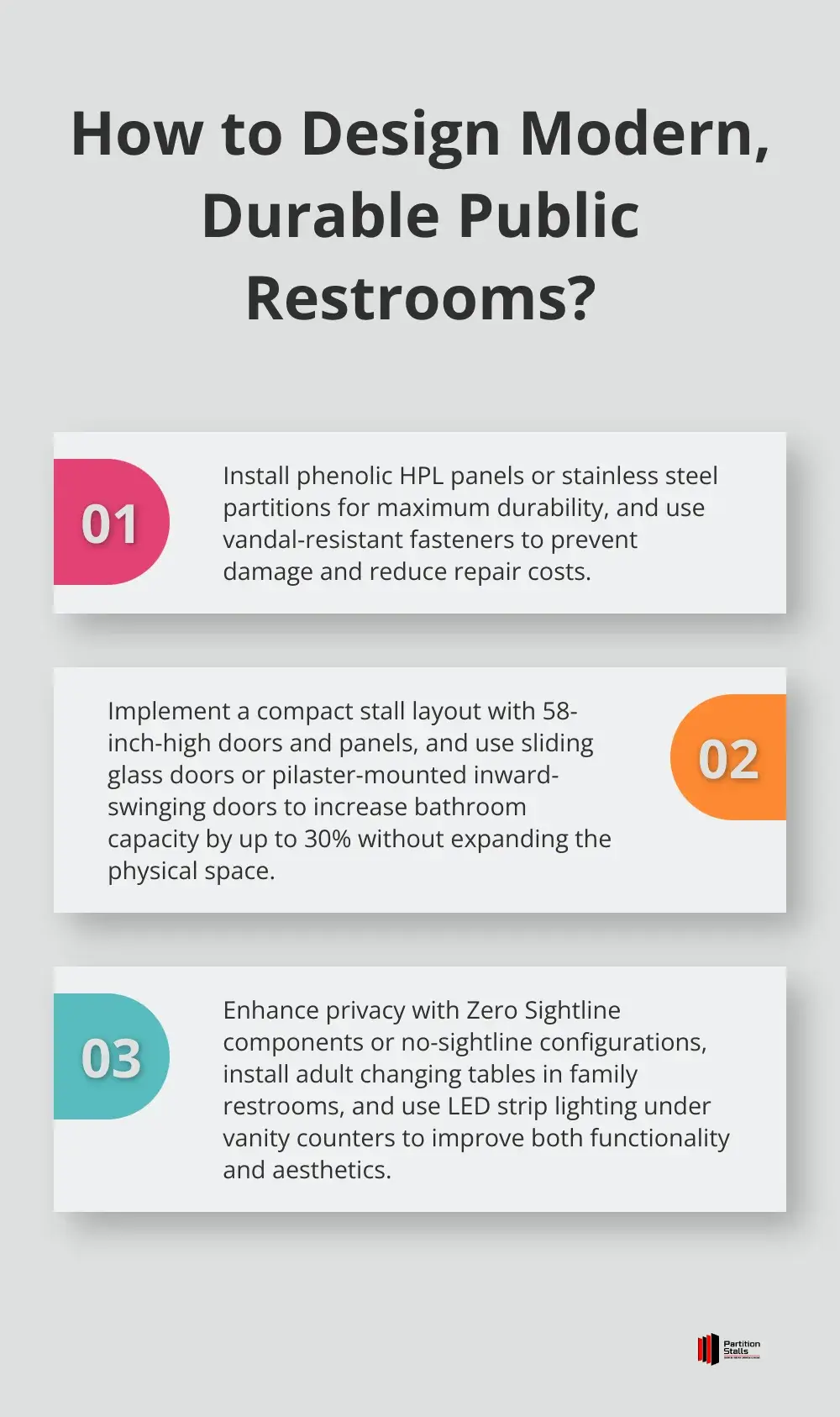 Infographic: How to Design Modern, Durable Public Restrooms? - movie bathroom stalls construction