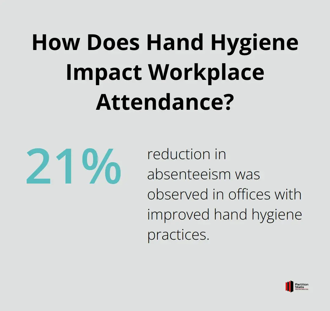 Infographic: How Does Hand Hygiene Impact Workplace Attendance? - office bathroom stalls construction