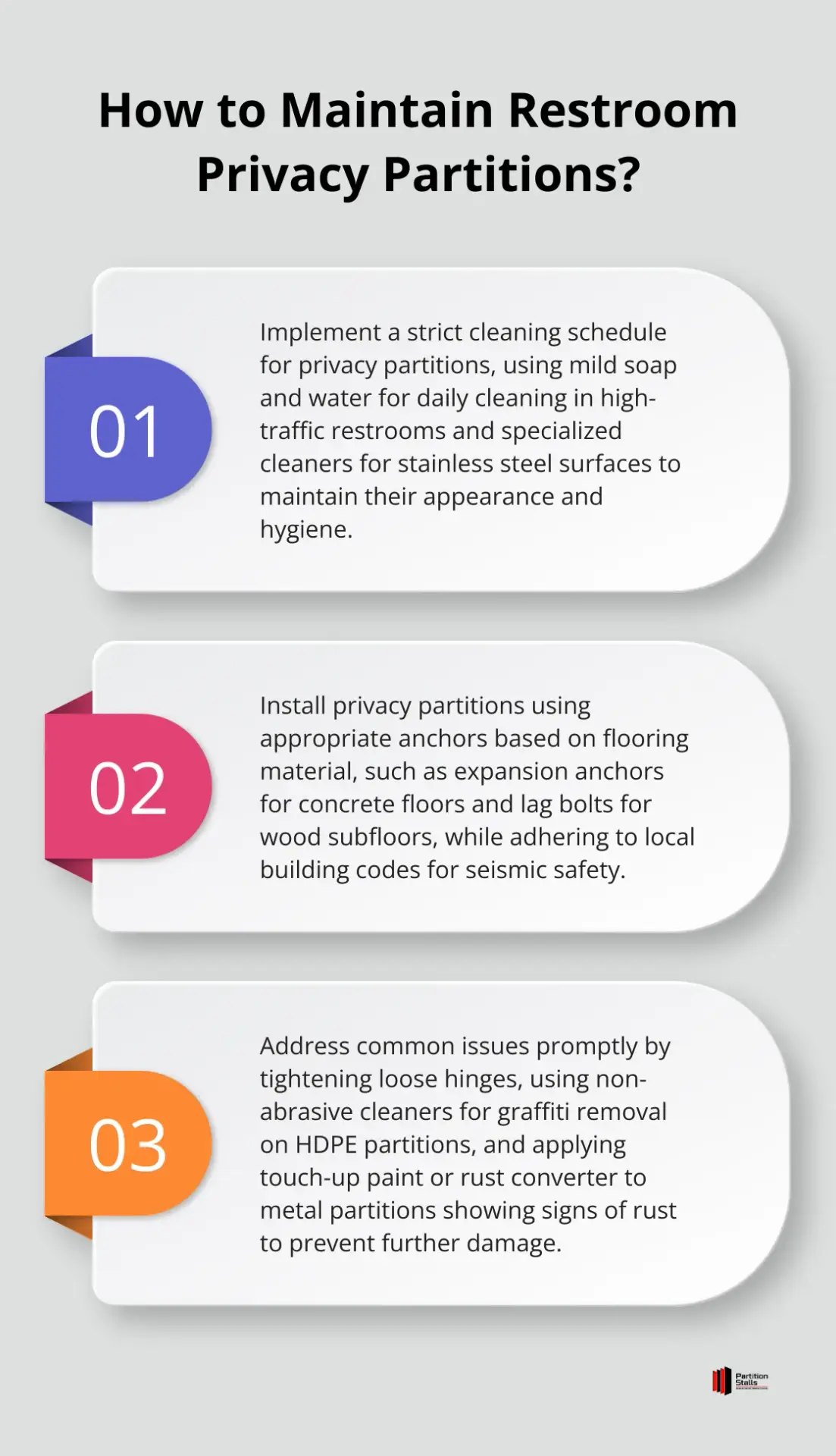 Infographic: How to Maintain Restroom Privacy Partitions?