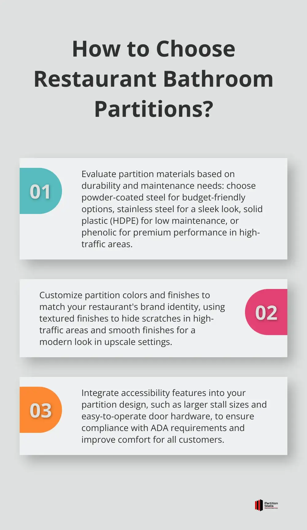 Infographic: How to Choose Restaurant Bathroom Partitions?