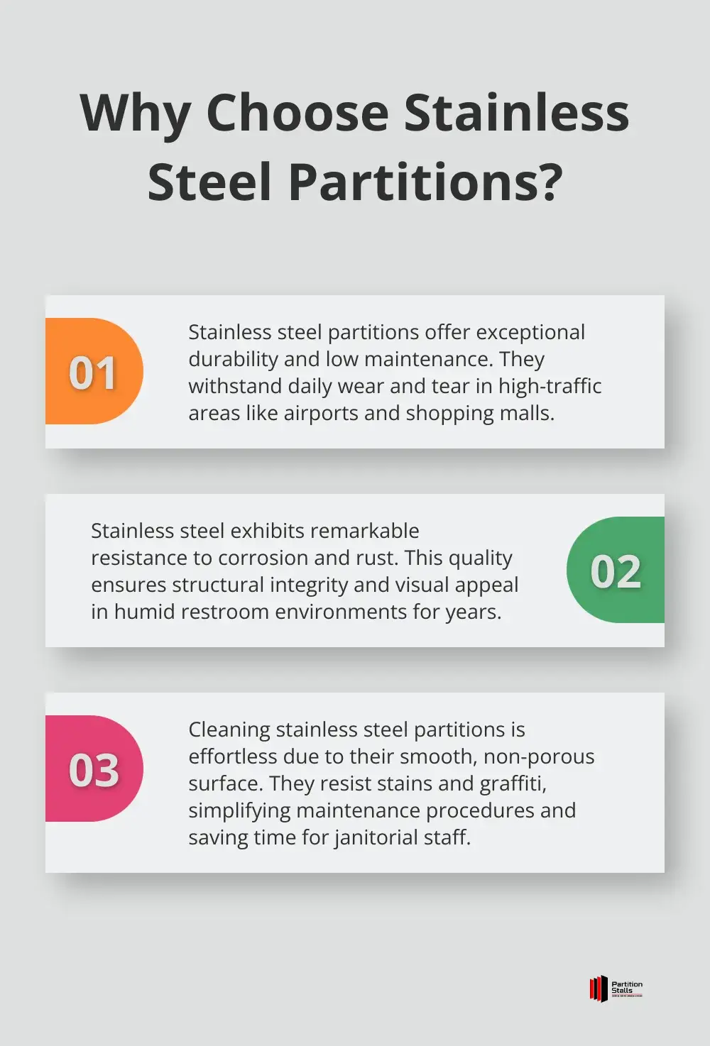 Infographic: Why Choose Stainless Steel Partitions? - ss toilet partitions