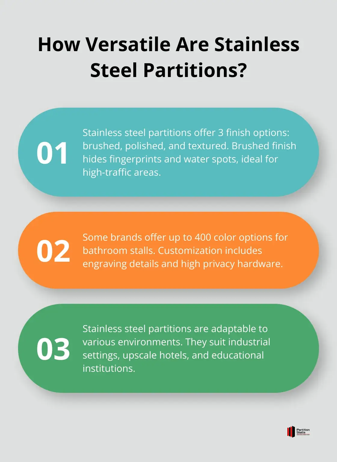 Infographic: How Versatile Are Stainless Steel Partitions? - stainless steel toilet partitions