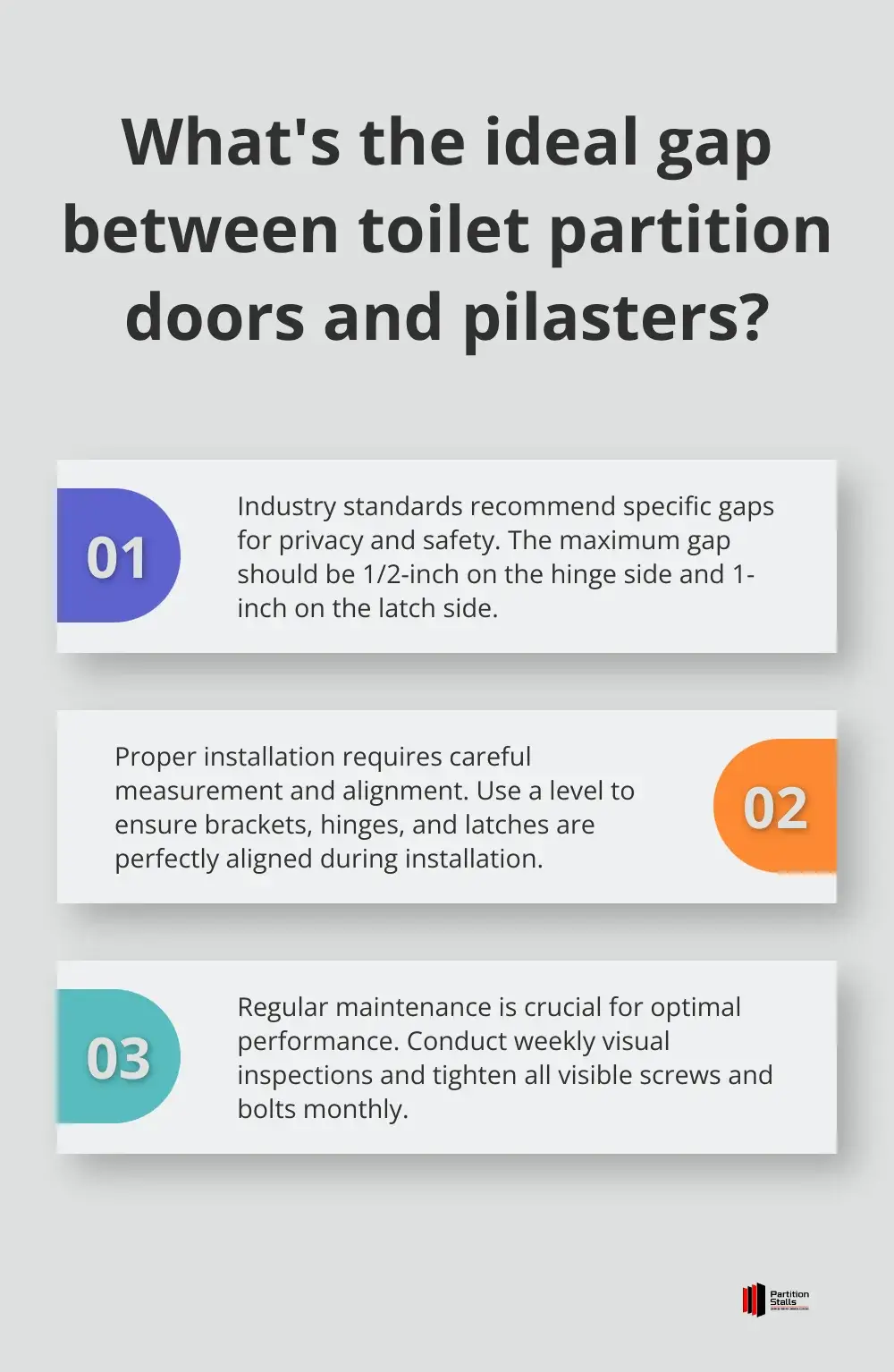 Infographic: What's the ideal gap between toilet partition doors and pilasters?