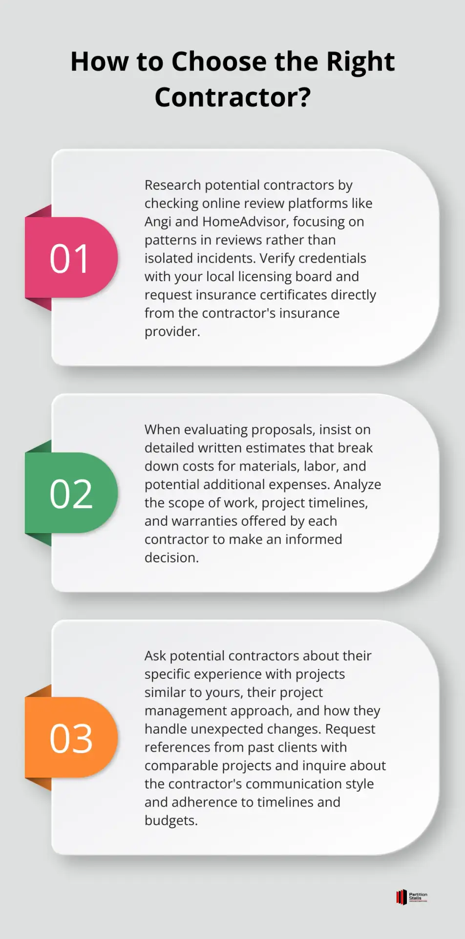 Infographic: How to Choose the Right Contractor? - toilet partitions installers near me